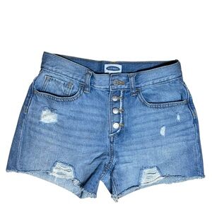 Old Navy Blue Ripped Denim Shorts